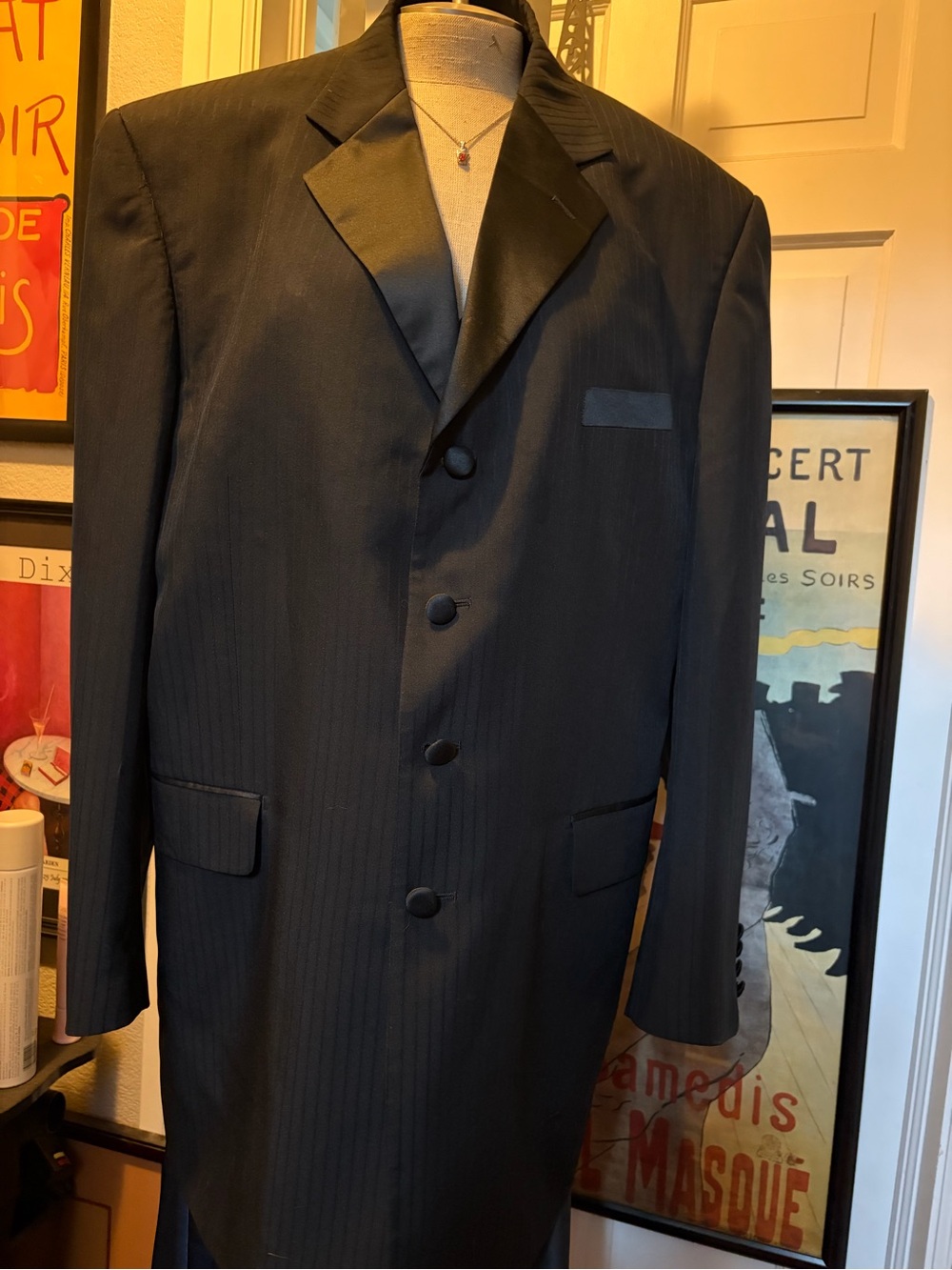 Phat Farm Classic Black Men’s Single-Breasted Blazer ( Zoot  Suit reproduction)